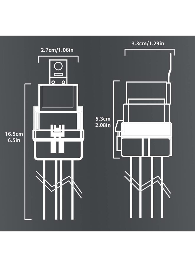 LAMAY 5pcs 4-pin 80AMP 12VDC Automotive Relay with Harness Kit, Heavy Duty 12 AWG Tinned Copper Wires, SPST Automotive Relay - Image 2